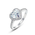 Anniversary Gift Fine Jewelry 8MM Heart Cut Shape Sterling Silver Moissanite Diamond Ring for Woman Engagement