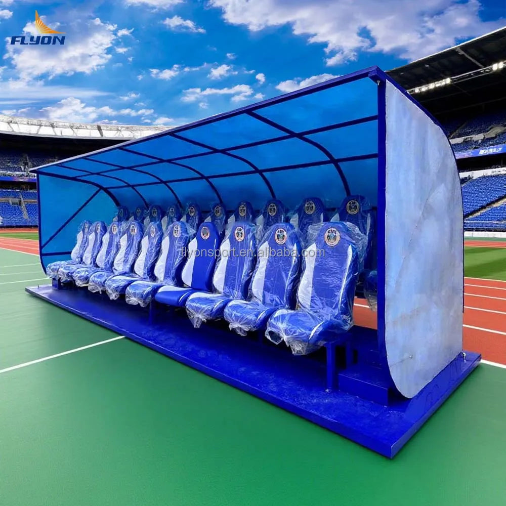 REACH Certified Custom Size Modular Bench Shelter System for Sports Clubs