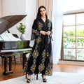Spring and Autumn Muslim Women's Abaya Dubai Embroidered Abaya Middle East Arab Clothes Temperament Mesh Muslim Long Dress