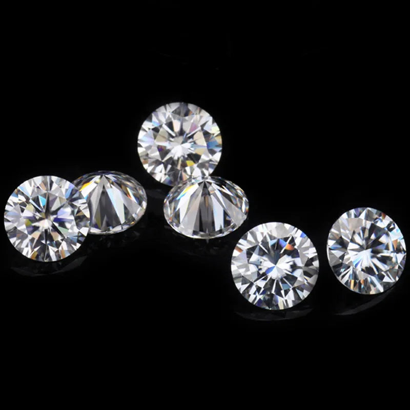 D White Round Shape Loose Moissanite VVS Diamonds Different Sizes for Custom Moissanite Jewelry Making