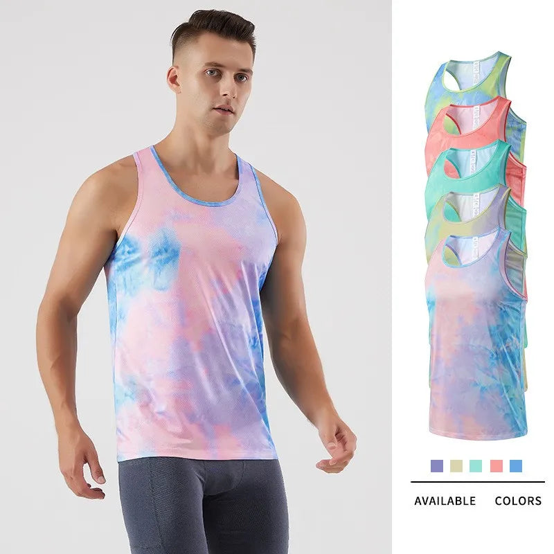 Sports Quick Dry Fitness Training Lightweight Breathable Digital Printed Sleeveless Unisex tank Top Vest