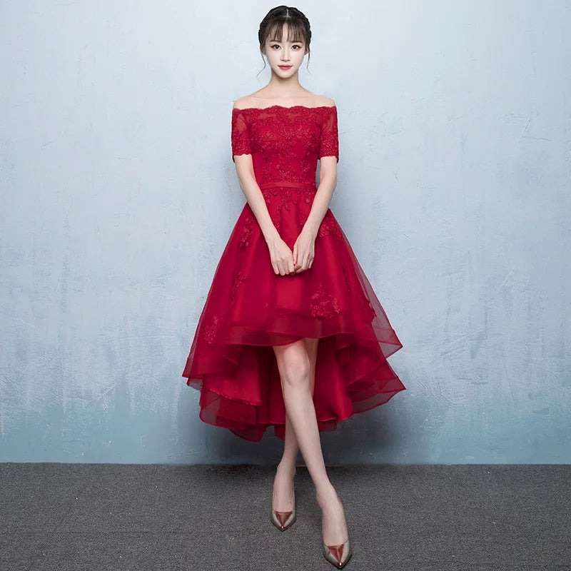 S-XL Off Shoulder Style Bridesmaid Dress Women's Banquet Dress Evening Dress