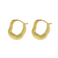 2022 new irregular blank hoop earrings sterling silver hoop earrings 925 rhodium 18k gold plated 925 silver earrings women