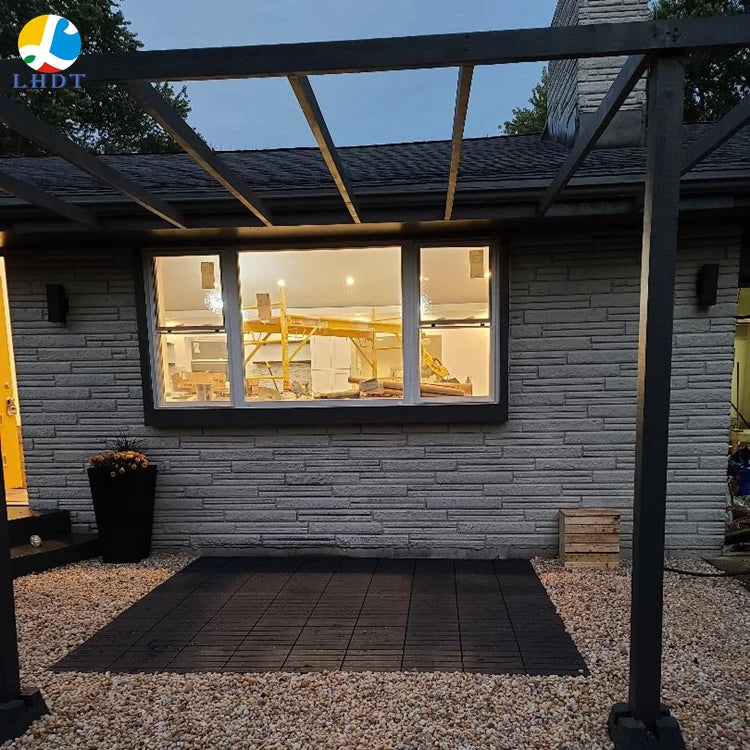 Modern Modular Interlocking Design Outdoor Patio Flooring 20mm Thick Plastic Decking Weather Resistance for the Garden