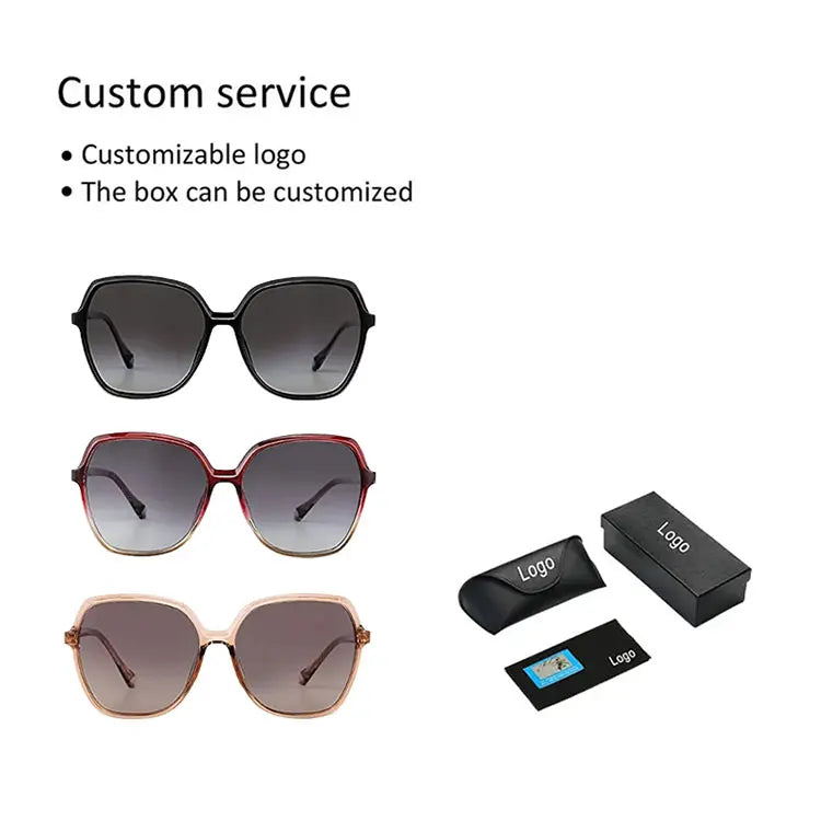 New Arrivals Fashion Large Frame Uv400 Protection Shades Oversized Square Vintage Sunglasses for Women