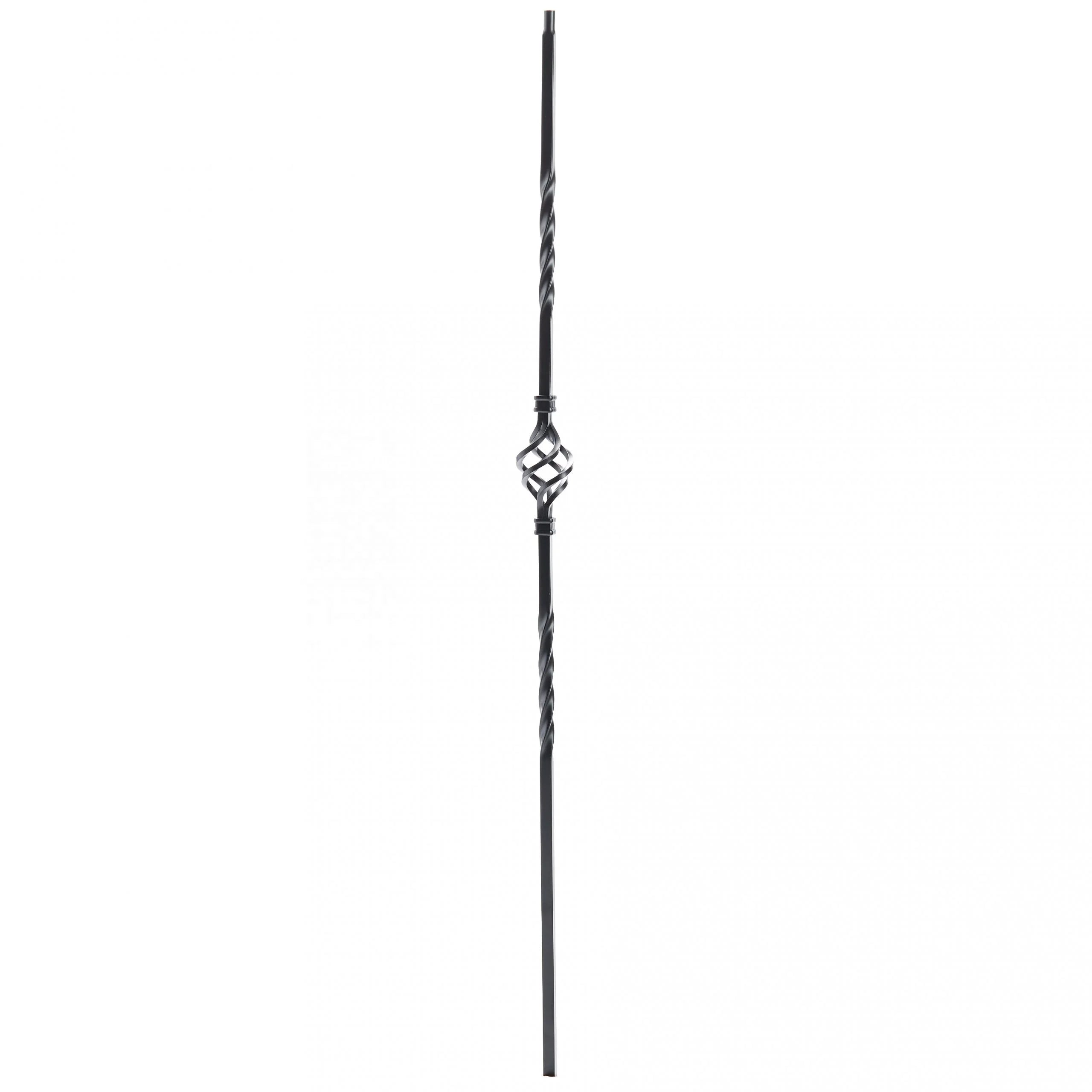 Modern Indoor Wrought Iron Baluster Single Basket Stair Railing Decorative Stair Parts Lifetime Warranty Customizable Height