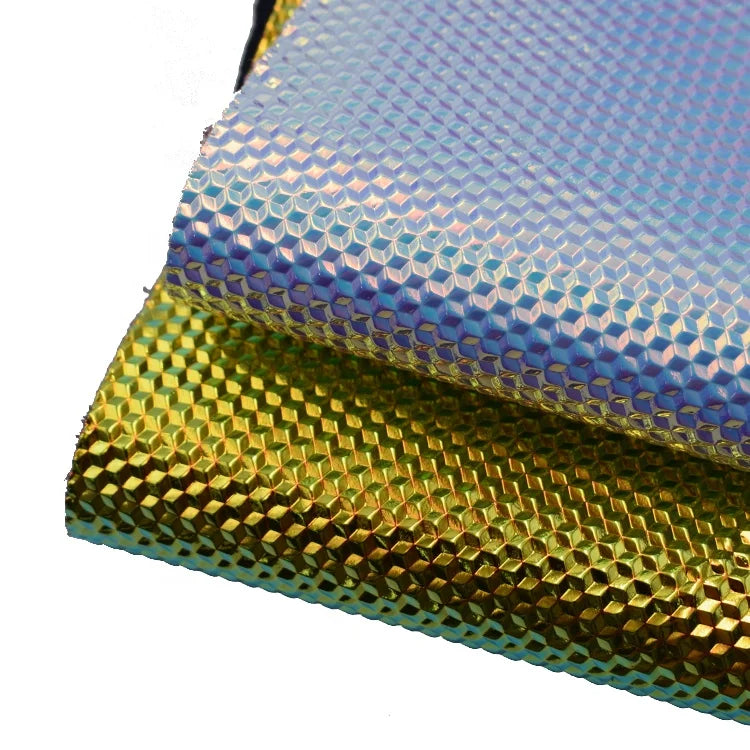 Illusion Diamond Shape Shiny  Synthetic Leather for Bag for Package