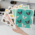 Custom Printed Biodegradable Swedish Dish Cloth Kitchen Cleaning Cellulose Sponge Cloth with Design Swedish Dishcloth