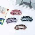 Elegant Leopard Print Moon-Shape Hair Clip Women Fashion Alligator Claw for Party Wedding Night Out Styling Accessory