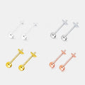 Minimalism S925 S999 Sterling Silver Cartilage Earrings Empty Bracket for Jewelry Making Accessories
