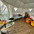 7M Luxury Glamping Geodesic Igloo Dome Tent With Glass Window Bathroom