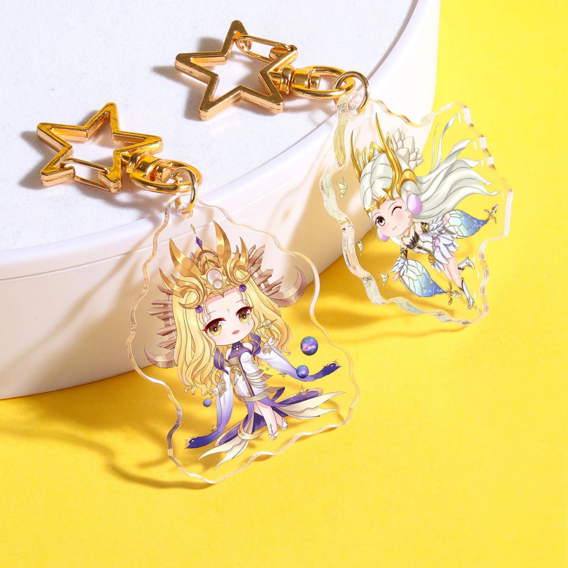 Promotional Gift Acrylic Keychain Custom Logo Double-Sided Printing Special-Shaped Transparent Acrylic Charms