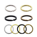 Metal Keyring Bulk Key Chains Ring 25 28 30 32 35 mm Key Rings Rose Gold Silver Bronze Gun Black Keychain Accessory Flat Keyring