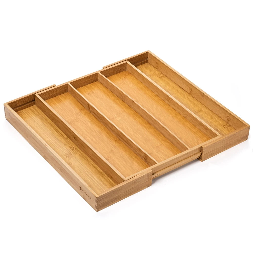Bamboo Expandable Drawer Organizer Kitchen Bamboo Adjustable Cutlery Drawer Organizer