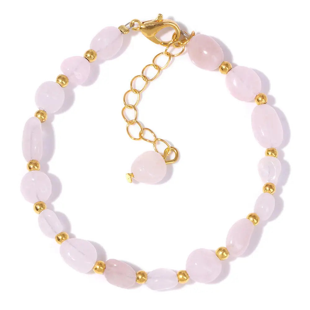 Unisex Trendy Braided Adjustable Bracelet Women's Natural Jewelry Inspired by Irregular Strawberry Crystal Pearl Ball Shape