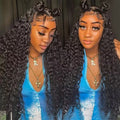 Natural Blonde Deep Curly Lace Front Wig HD Full Lace Frontal Wig with Raw Indian Hair Transparent Lace Front Wig