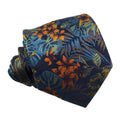 Skinny Neck Ties Novelty Wholesale Chinese Shengzhou Mens Custom Necktie Polyester Woven Tropical Leaf Floral Men Best Ties