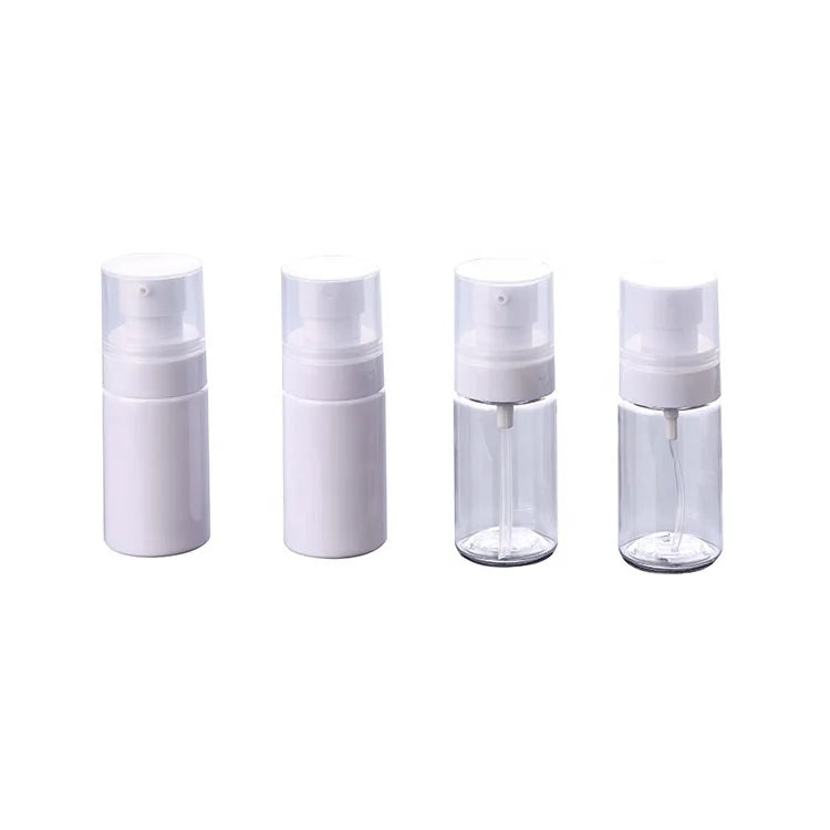 Emulsion Spray Pet Sample Bottle 40ml Solid White Plastic Bottle Transparent Travel Size Bottle