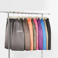 Custom Men Vintage Sun Dye Fade Sweat Cotton Shorts Raw Edge Puff Printing Men's Acid Wash Shorts