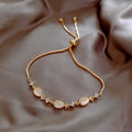 Adjustable Gold Zircon Bracelet Fashion Three Small Fish Cat's Eye Zircon Pull Adjustable Bracelet for Women Girls Gifts