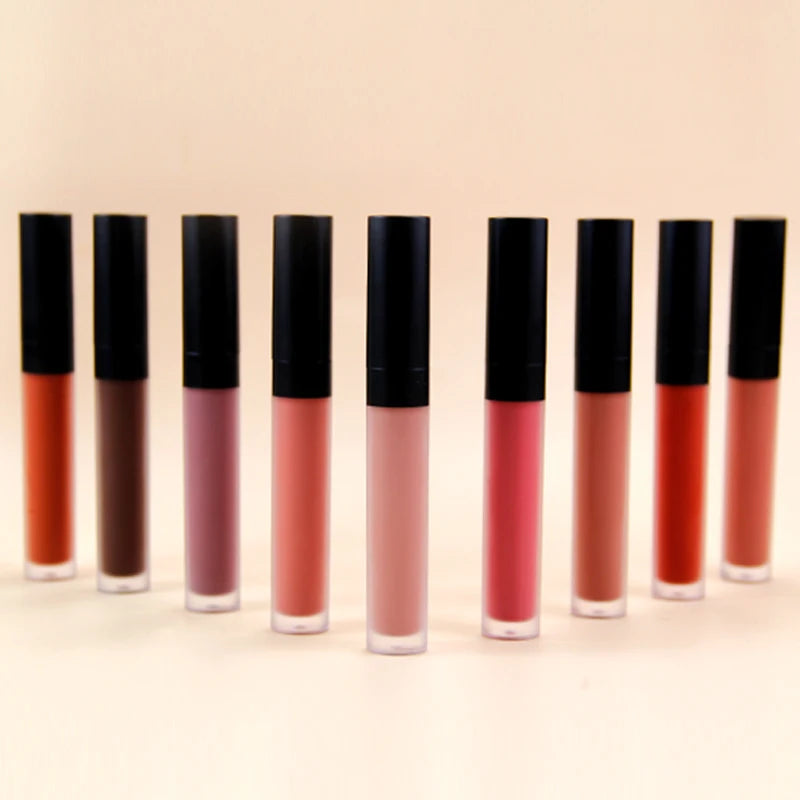 24 Colors Private Label Vegan Long Lasting Waterproof Matte Creamy Velvet Mousse Liquid Lipstick