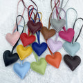 Colorful Fashionable Zinc Alloy Heart Pu Leather Keychains Rope Metal Keyrings With Stylish Leather Design