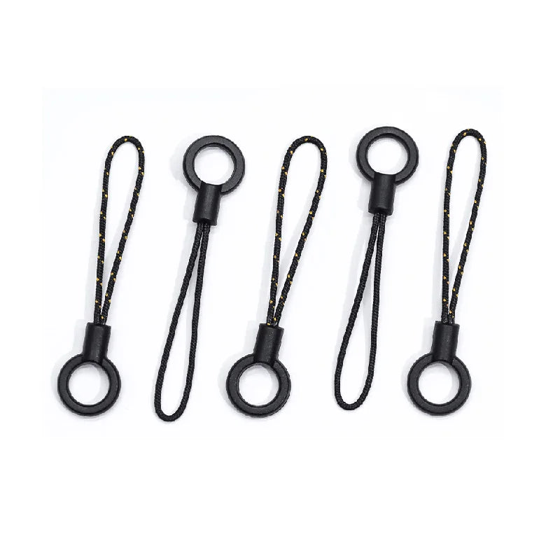 Black Short Hand Wrist Lanyard for Diy Charms Nylon Mobile Phone Strap Lanyard Holder