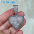 Heart Shape Full of D VVS White Moissanite Pendant 925 Sterling Silver Hip Hop Jewelry Engagement Datting
