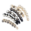 4.1 Hair Clincher Jaw Barrettes Ponytails Tight Strong Hold Rhinestone Pearl Boutique Banana Hair Claw Clip for Thick Long Hair