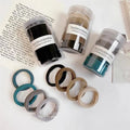 Quality No Seams Elastic Hair Tie Set for Women Girls Simple Hair Accessories for Women Canned Towel Ring