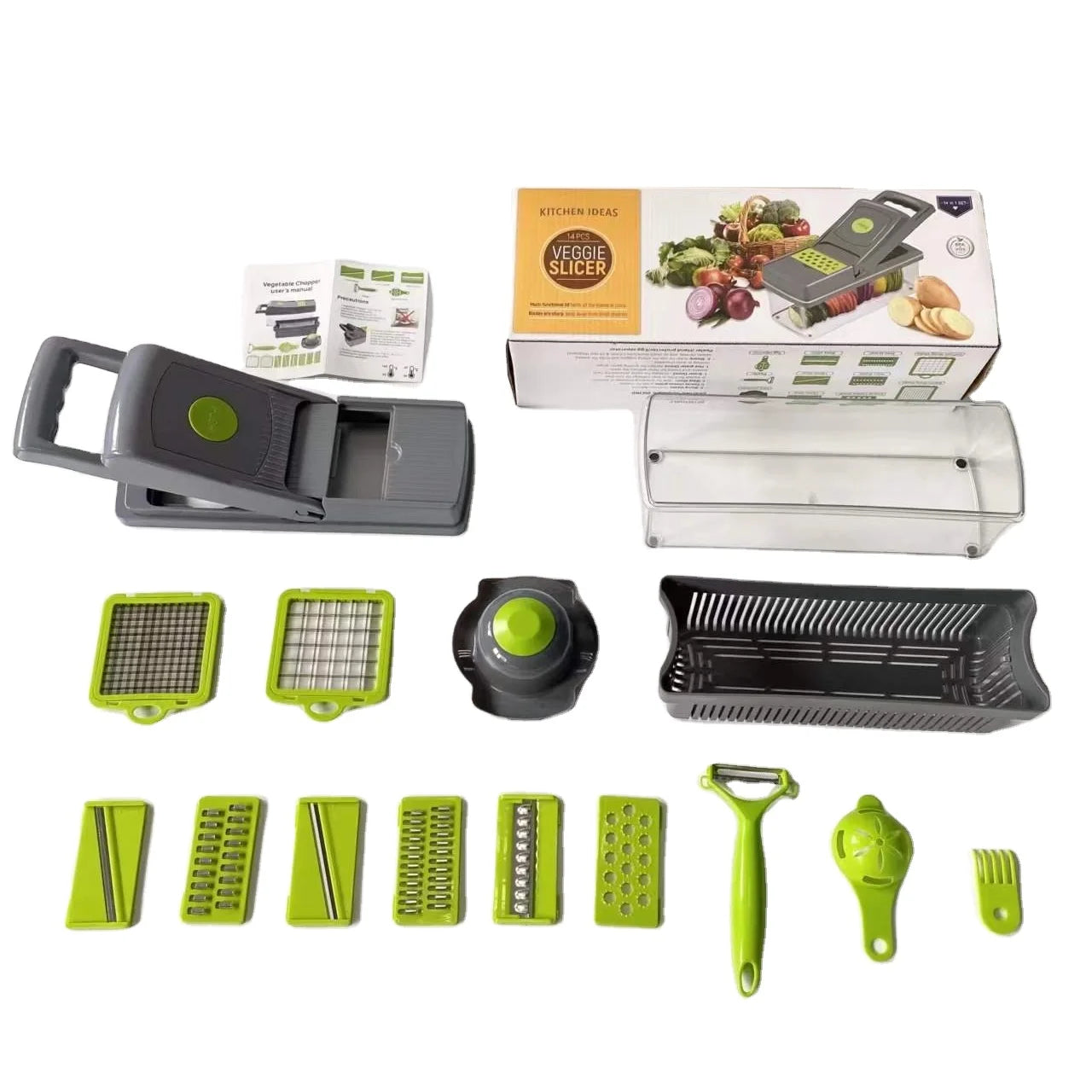 Hot Multi Functional Kitchen Accessories Mandoline Slicer Dicer Onion Veggie All-in-1 Fast Manual 12 in 1 Vegetable Chopper