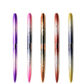 USA Size Colorful Gradient Metal Handle Premium Kolinsky Sable Acrylic Nail Art Brush Custom Logo Crimped&Round Acrylic Nail Pen