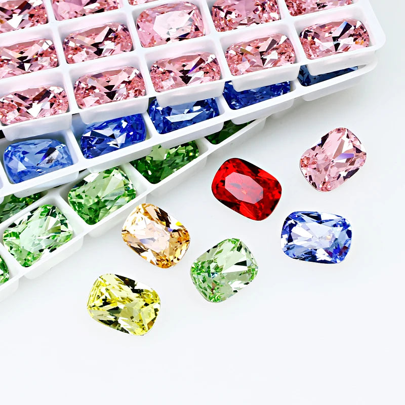 Dongzhou Rectangle Oval Glass Rhinestones K9 Crystal Fancy Stone Wholesale Bulk Crystal Stone Beads for Jewelry Diy Accessories