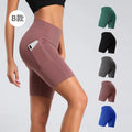 Women's Five-point Tight Fitness High Waist  Hip Lift Cycling Yoga Shorts