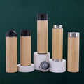 Unique Design 500ml Bamboo Thermos Bottle with Temperature Display 2025