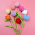 High Quality Handmade Yarn Crochet Bouquet Finished Cross-Border Woven Tulip Artificial Flower Gift for Mother's Day