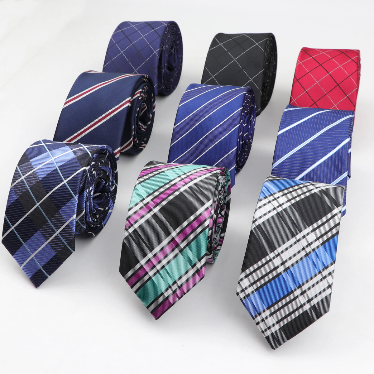6cm Mens Business Tie Formal Striped Jacquard Wedding Necktie Narrow Classic Corbata Colorful Neckwear Gravata