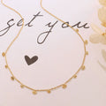 18k Gold Plated Star Heart Dot Pendant Choker Necklace Trendy Necklace