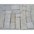 Exterior Wall Stacked Beige Veneer Natural Quartzite Stone Rustic Castle Tiger Yellow Culture Stone Panel Wall Stone for Wall