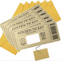 Golden Ticket Scratch off Writable Greeting Card Art Paper with Envelope for Surprise