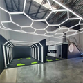 2.4*4.8m Garage LED Flat Light Hex Pattern Design LED for Workshop Event Decoration Decorative LED Lighting