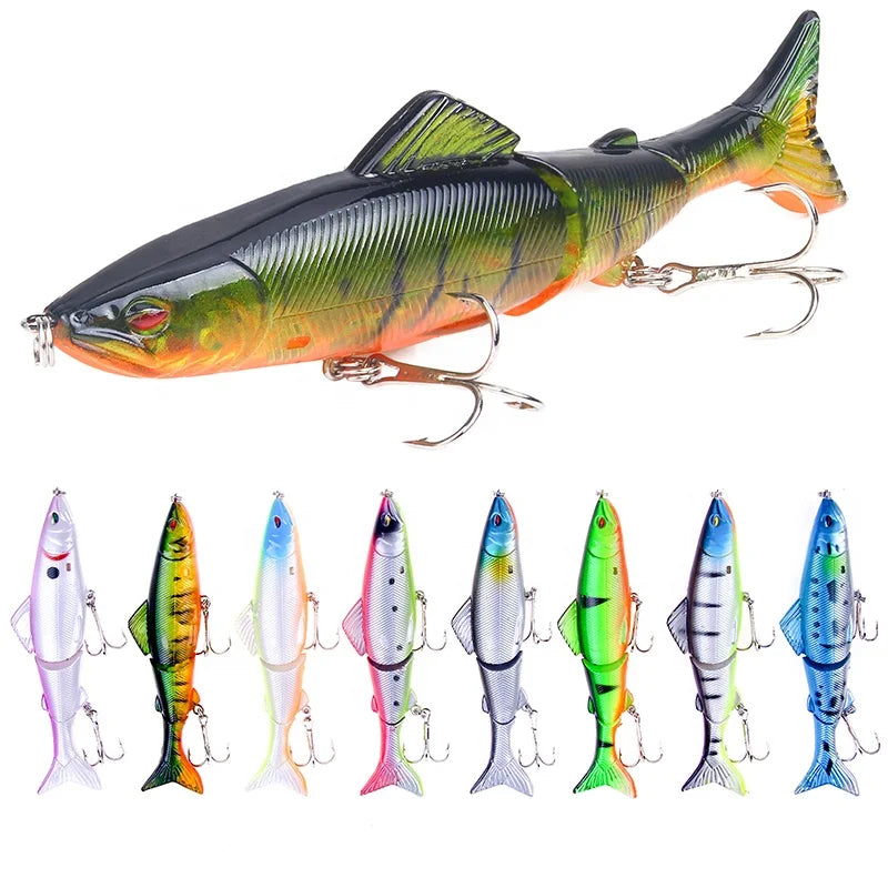 Hard Fishing Lure Baits 3-jointed Sections Fish 13cm/18g Big Bait Minnow Fishing Lure Artificial Lure