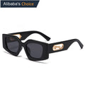 455 Unique Polygonal Cheetah Sunglasses for Women New Fashion Design Gradient Sun Glasses Men Hip Hop Shades Eyewear