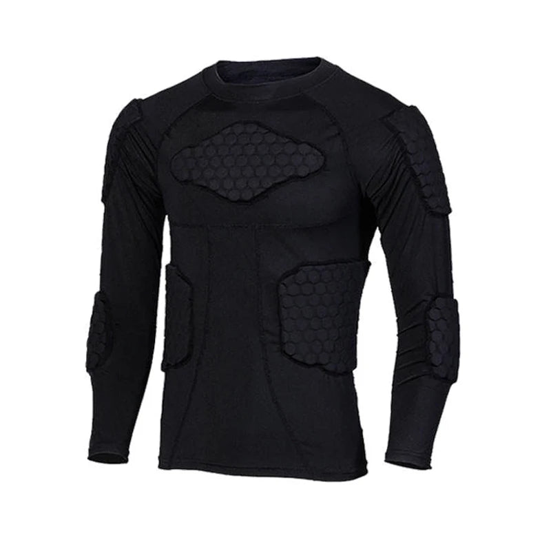 Men's Long Sleeve Quick Dry Training T-Shirt Breathable Anti-Collision Honeycomb Design Fitness Basketball Football Baseball