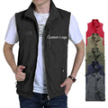 Men's Tactical Sleeveless Softshell Vest Lightweight Quick Dry for Fishing Hiking With Zipper Closure Print Pattern Pockets