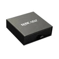 Customized Black Square Embossed Paper Drawer Necklace Box with Drawstring Closure