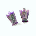 Huiying 1.5 Inch Amethyst Angel Home Engrave Stone Statue Crafts