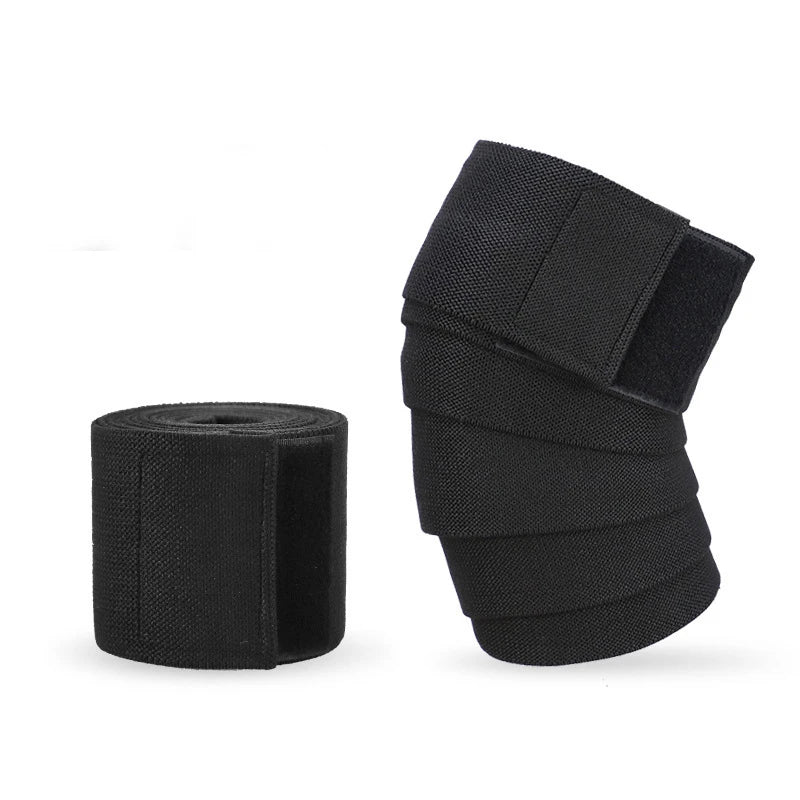 Squat Powerlifting Specialized Knee Sleeve Bandage Wrapped Compression Knee Pads Weightlifting Anti-Slip Knee Protection Sleeve