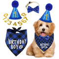 Multi Size Offered Dog Birthday Decorations Dog Birthday Hat Bandana Set Ties Dog Neckerchief Ties Birthday Party for Puppies