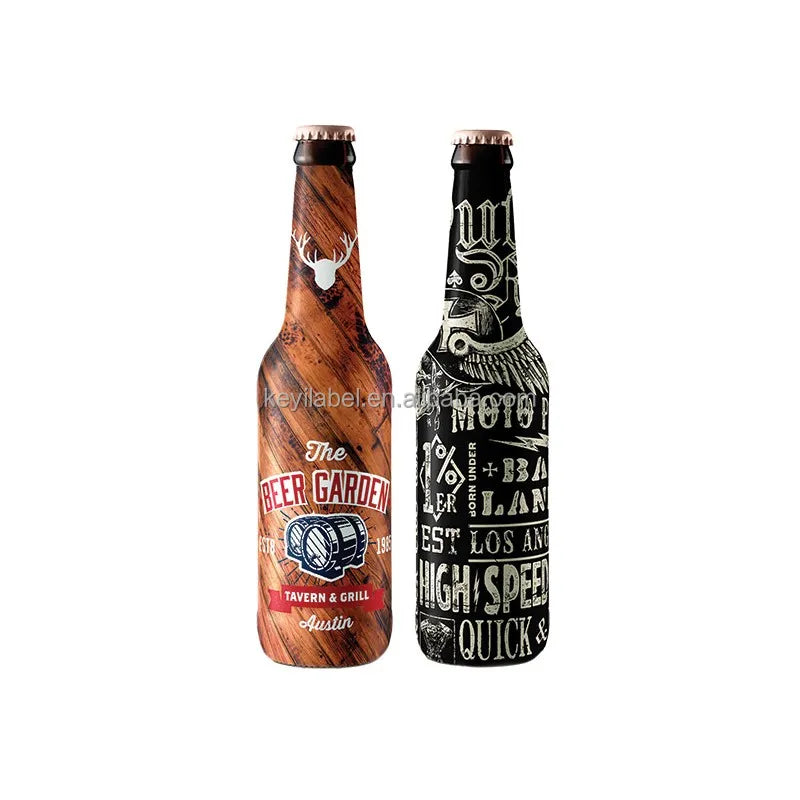 KYW-Custom Printer Food Grade Heat Shrink Wrap Plastic Packaging Roll Film Shrink Sleeve Label for Juice Beverage Glass Bottles